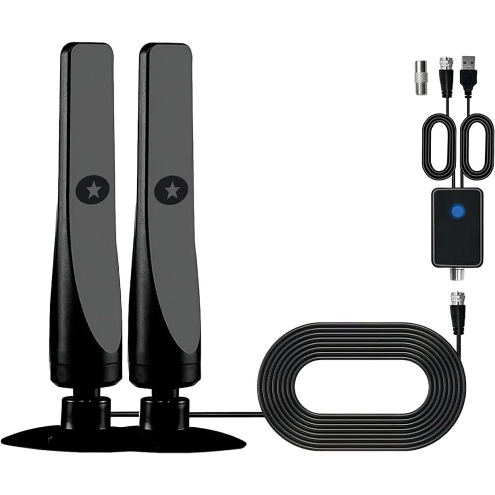 Upgrade TV Antenna 2026, Wave max TV Antenna 2026, Wave-Beam Antenna, HD Digital Amplifier for Local for Long Range Reception, Support 8k, 4k, 1080p (2PC)