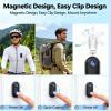 Varnock HD Action Camera, Motorcycle Camera, Thumb Lens, HD Mini Wearable Body Adventure Action Cameras, 360 Rotation Portable Wearable Mini Action Cam, for Cycling, Diving (White 1080P) view 3