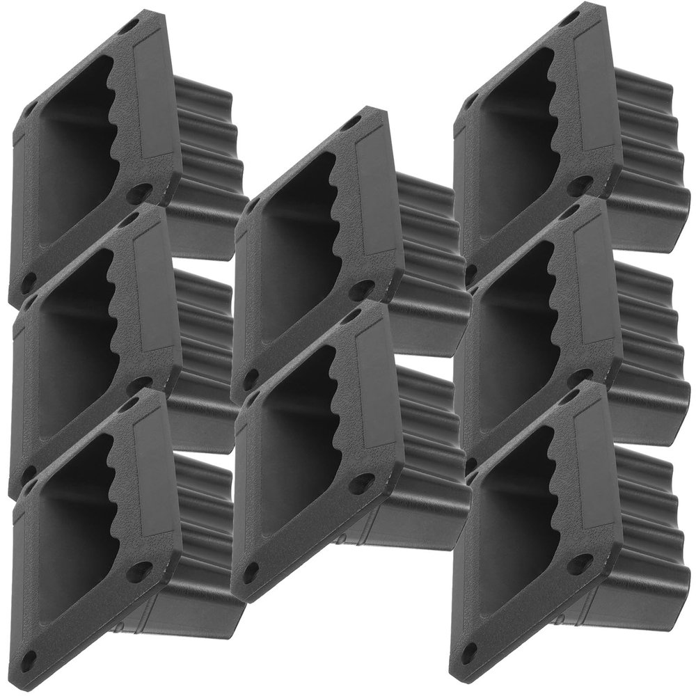 Gadpiparty 8Pcs Black Plastic Speaker Side Handles Replacement for Amplifier Supplies, Outdoor Sound Cabinet Bucket Handles for Audio Equipment