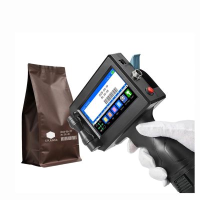SHIHUANI 12.7mm Portable Handheld Inkjet Printer & White Ink Cartridge for Text QR Barcode Image(with 1 White Ink(EU))