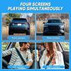 Full View Car Dashcam System Wireless, 360 View 4 Channel Dash Cam Front and Rear Left Right Inside Camera, 1080p Side Car Camera with Parking Mode, Night Vision, G-Sensor, Loop Recording (64G) view 2