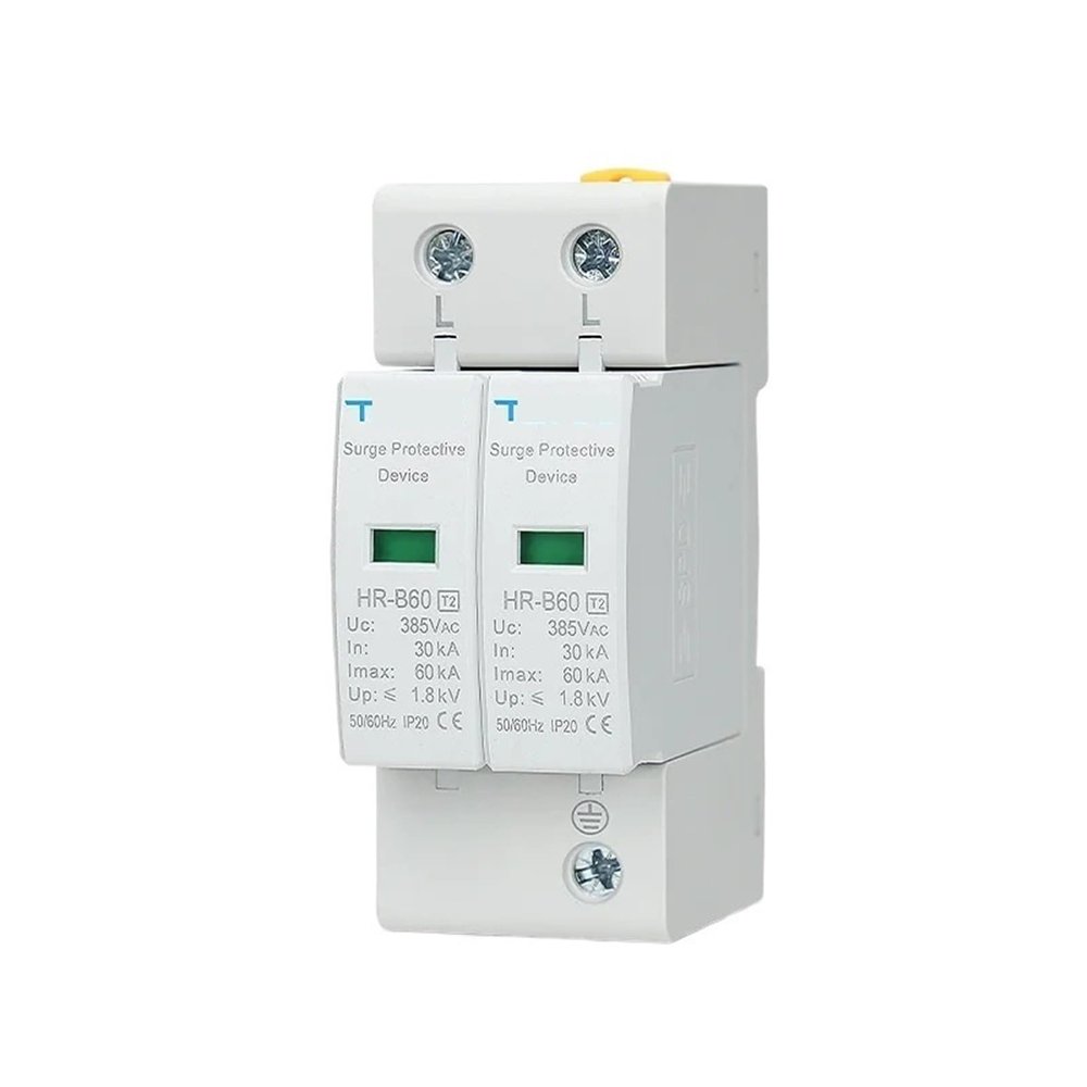 AC Lightning Protection Device SPD2P4P Home Low-Voltage Lightning Surge Protector 275V385V20KA40KA0KA80KA100KA(4P AC385,20-40KA)