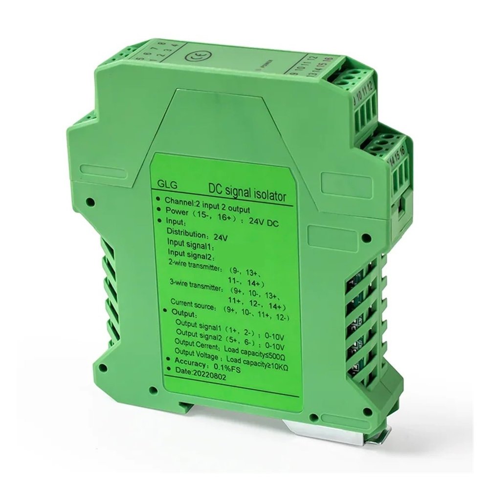 0-10V Input Analog Signal Isolator 2 in 2 Out Multi-Channel DC24V(0-5V Output)