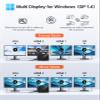 USB C Docking Station Dual Monitor Adapter, Selore Laptop Docking staiton 3 Monitors Quad Display with 2 HDMI, DP, VGA, Ethernet, 3 USB A&C 3.0, 100W PD, USB C Hub Dongle for DELL, HP and More view 3