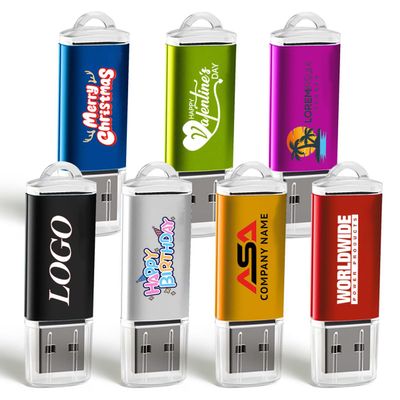 Custom USB 2.0 Personalized Flash Drive 2GB, 200Pcs High-Speed Memory Sticks with Printed Logo/Text, Bulk Promotional Thumb Drives for Company AD/Education/Wedding/Corporate Events