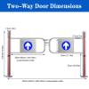 Supermarket Entrance Safety Gate Automatic Closing Spring-Loaded Swing Stainless Steel for , Library, Scenic, Store view 3