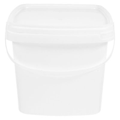 Small Plastic Bucket 2l PP with Handle, White, Halloween Season