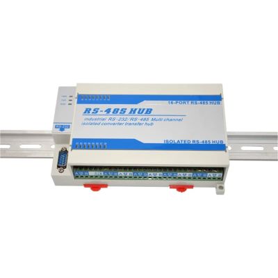 KDNHVRQY 1Pcs 16CH Protection Isolated Bus Splitter Hub16-port RS485 Sharer Distributor Splitter(with RS232 Y Adaptor)