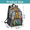 BICUUZHI Honey Bee Stained Glass Laptop Backpack for Women Men 18.3 Inch Waterproof Large Computer Backpacks Nurse Bussiness Casual Bag view 3