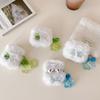 HJXFlying for Airpods Pro Case Plush Cute Kawaii Funny Soft Fluffy Furry Design for Women Girls Kids Winter Warm Full Drop Protection Shockproof Cover with Keychain - Snowman Star view 4