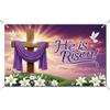 MQCGLJ 180x110cm He is Risen Easter Photo Backdrop Cross Dove Lily Floral Photography Background Religious Event Gathering Celebration Party Decoration Banner Polyester view 2
