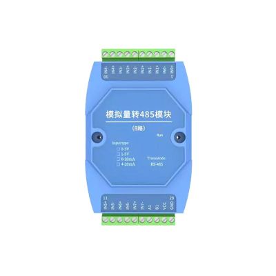 1Pcs RS485 Analog Quantity Acquisition Module to 485 8-Way 4-20mA 5V Transmitter ModBus TB6560 Wide Voltage High Precision(8ch 4-20mA)