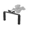 Compatible for DSLR, Sponge Handle Grip with Cross Cheese Bar and 15mm Dual Rod Clamp for Shoulder Rig view 4