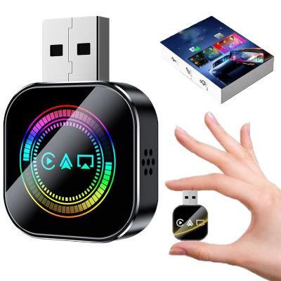 2026 Upgrade 3 in 1 Screen Mirror Phone, Wired to Wireless Adapter, Screen Mirroring Adapter for Car, Plug-and-Play Smart Car Interconnection Box with Fast 3s Connection (Multi-Color)