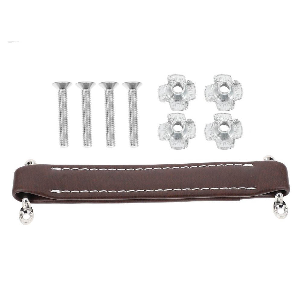 Didiseaon Leather Speaker Handle with Screws for Outdoor Subwoofer Pull Handle European Style Coffee Color for Audio Equipment