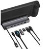 PUSOKEI Docking Station for Steam Deck/ROG Ally X/Legion Go, 6 in 1 USB C Hub Dock with 4K @ 60Hz HDMI 2.0, Gigabit Ethernet, 100W PD, 3 USB A 3.0 Ports view 1