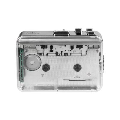 Yoidesu Protable Cassette Player, Cassette to MP3 Converter with USB2.0, Earphone Jack, Transparent Audio Tape to Digital Converter Stereo Dual Channel