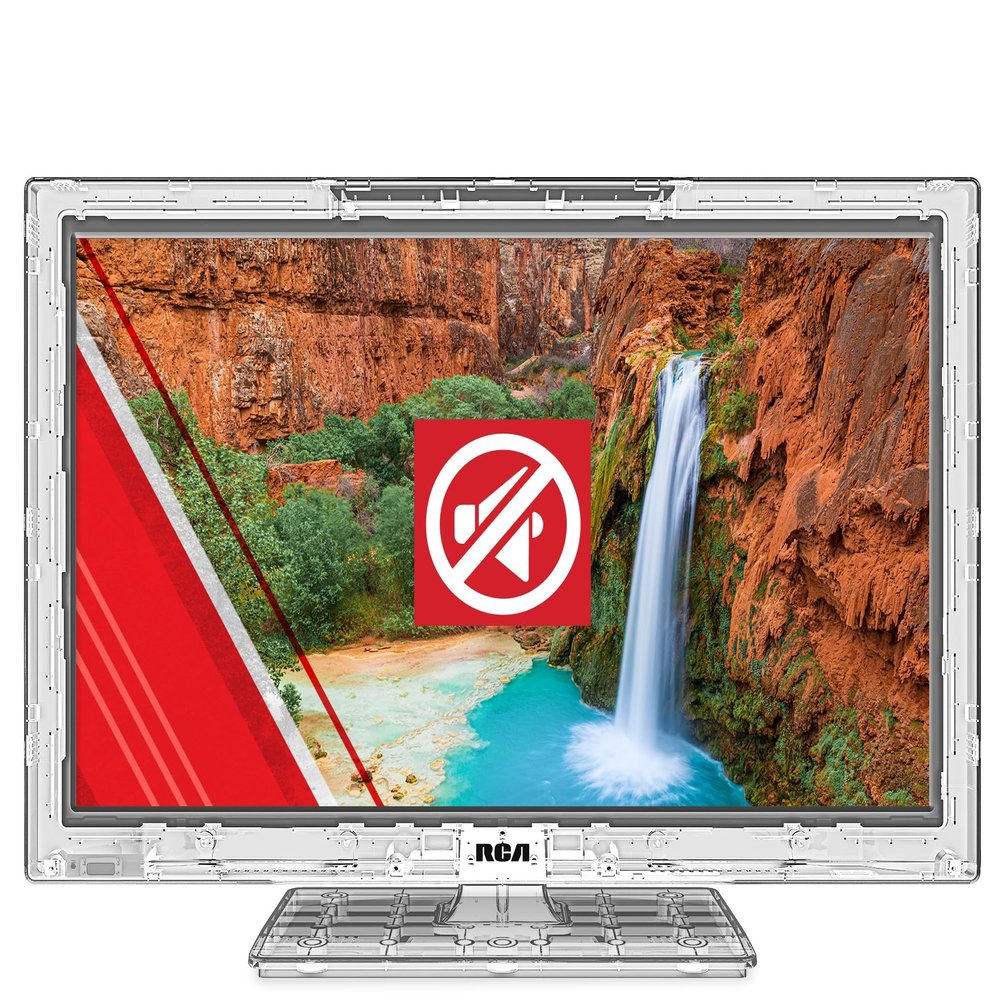 RCA 22 Clearview HDTV | J22SE1221 Transparent LED HD Television, High Resolution Wide Screen Monitor w/HDMI, VGA, Including Full Function Remote