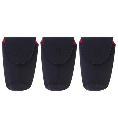 MERRYHAPY 3Pcs Waterproof Camera Lens Pouch Set with Shockproof Padding Thick Neoprene Lens Cases for DSLR Photography for Travel and Outdoor Use
