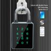 Focket Smart Padlock, 5 Unlocking Methods Fingerprint Password App Key NFC IP65, with Stainless Steel Alloy Body for Gym School Office Gate Fence Garage Warehouse view 3