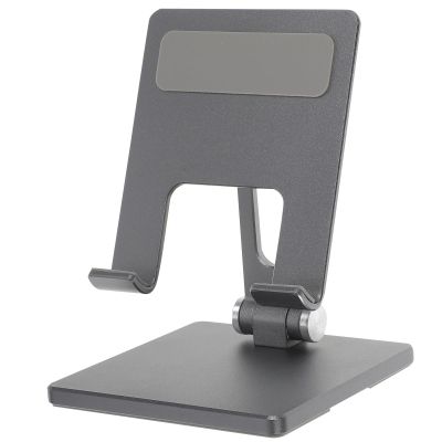 KOMBIUDA Adjustable Foldable Tablet Stand for Desk Universal Solid Tablet Holder Compatible with Ipad and Multi-Angle Rotating Desktop Bracket for Home and Office Use Space Gray Medium Size