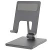 KOMBIUDA Adjustable Foldable Tablet Stand for Desk Universal Solid Tablet Holder Compatible with Ipad and Multi-Angle Rotating Desktop Bracket for Home and Office Use Space Gray Medium Size view 1