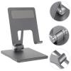 KOMBIUDA Adjustable Foldable Tablet Stand for Desk Universal Solid Tablet Holder Compatible with Ipad and Multi-Angle Rotating Desktop Bracket for Home and Office Use Space Gray Medium Size view 3