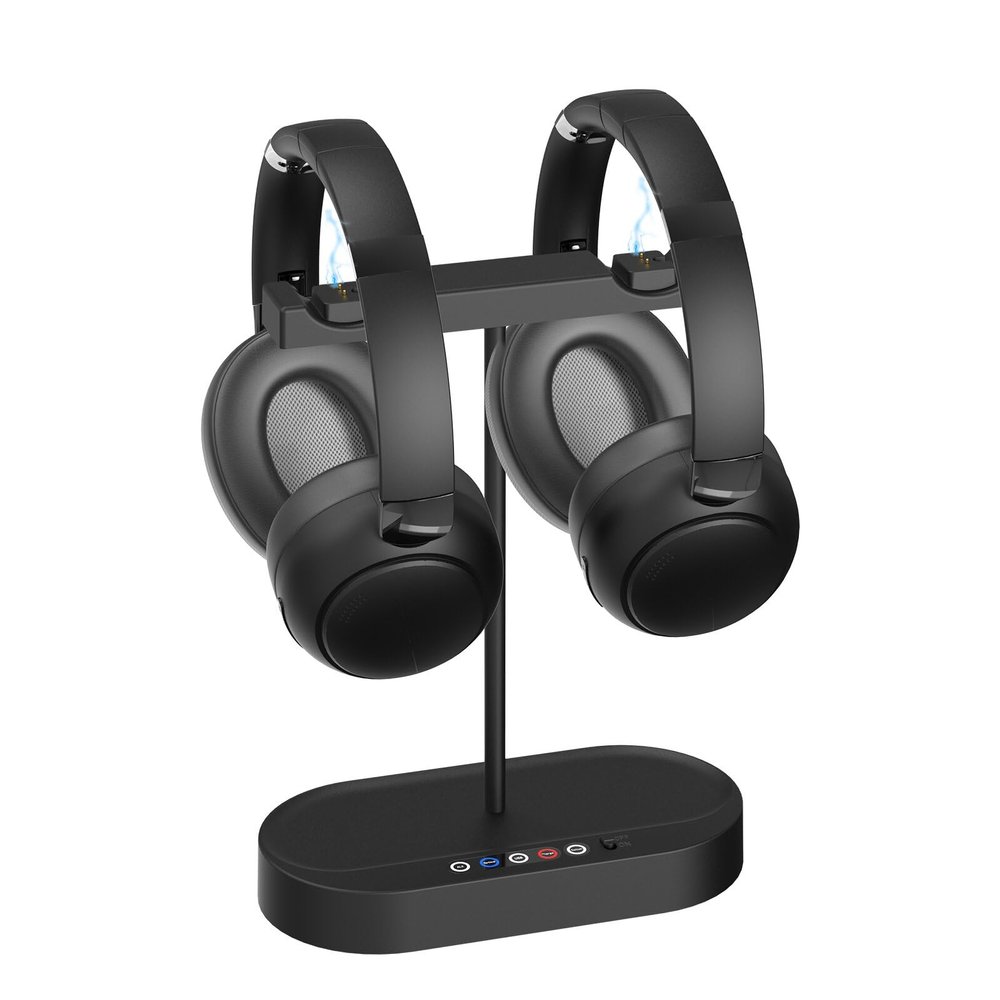 XUMIUZIY Dual Wireless Headphones for TV Watching with Transmitter & Charging Stand, Bluetooth 5.4 Over Ear TV Headphones, No Audio Delay, Clear Voice & Loud Volume for Seniors