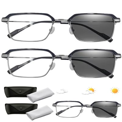 Frameless Smart Zoom Reading Glasses,Precision Vision Aid Tool Adjustable Focus Assist Glasses (Silver*2, +100)