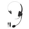 KAIXINM H360 - USB - 3 Telephone Headset, Single Ear Headset with USB Plug, Adjustable Volume and Mute Function, Noise Cancelling Microphone for Call Center, Office, Customer Service view 1