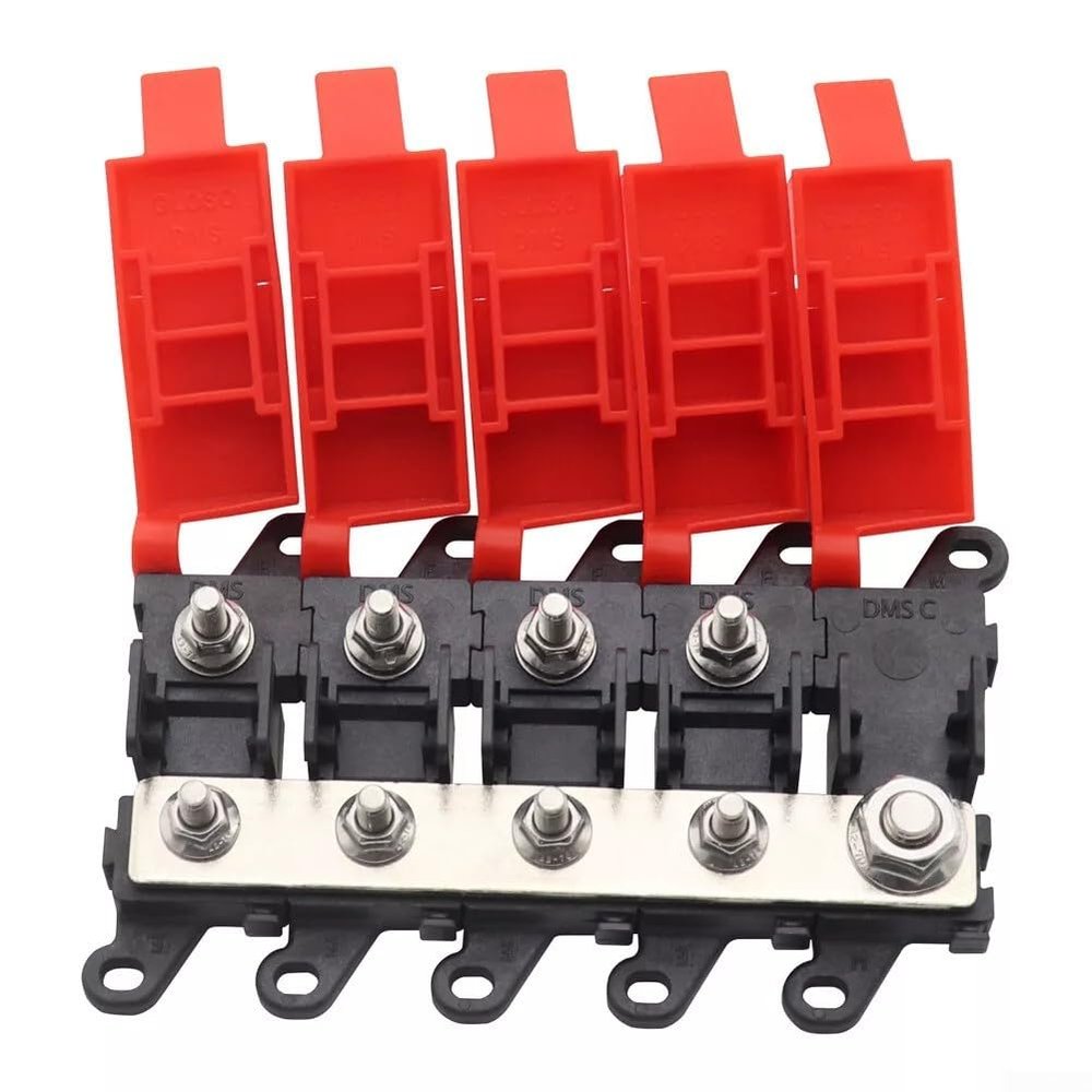 3/4/5/6 Way Fuse Block 200A for MIDI Fuse Holder - Stainless Steel Car Truck RV Boat Electrical Distribution Block with 400A Continuous Rating(4 Way)