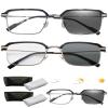 Frameless Smart Zoom Reading Glasses,Precision Vision Aid Tool Adjustable Focus Assist Glasses (Gold+Silver, +250) view 1