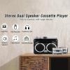 ciciglow Protable Cassette Player, Cassette to MP3 Converter with Dual Speaker, Earphone Jack, USB2.0 Port, Stereo Audio Tape to Digital Converter (Black) view 2