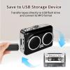 ciciglow Protable Cassette Player, Cassette to MP3 Converter with Dual Speaker, Earphone Jack, USB2.0 Port, Stereo Audio Tape to Digital Converter (Black) view 3
