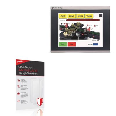 BoxWave Screen Protector Compatible With Allen Bradley 2711R PanelView 800 (10 in) - ClearTouch Anti-Glare ToughShield 9H (2-Pack), Anti-Glare 9H Tough Flexible Film Screen Protector