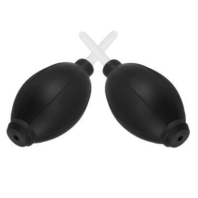 Alipis 2Pcs Rubber Air Blower Dust Removal Bulbs for Camera Lens and Electronics Cleaning, Manual Compressed Air Duster for Digital Devices and Computer Accessories, Black Bulb White