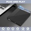 [5 in 1] External CD DVD Drive for Laptop, Portable CD Player with SD/TF Card Reader 2 USB Ports, Portable RW DVD CD Burner Optical CD/DVD Drive for Laptop, Desktop PC, Windows 7/8.1/10, Linux, view 2