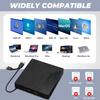 [5 in 1] External CD DVD Drive for Laptop, Portable CD Player with SD/TF Card Reader 2 USB Ports, Portable RW DVD CD Burner Optical CD/DVD Drive for Laptop, Desktop PC, Windows 7/8.1/10, Linux, view 3