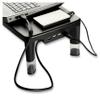 Adjustable Monitor Stand with USB Hub, Ergonomic Desk Riser with 4 USB Ports, 21.6 x 9.4 x 3.9 Inches, Black Computer Stand for Laptops and Monitors view 1
