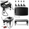 Adjustable Monitor Stand with USB Hub, Ergonomic Desk Riser with 4 USB Ports, 21.6 x 9.4 x 3.9 Inches, Black Computer Stand for Laptops and Monitors view 3
