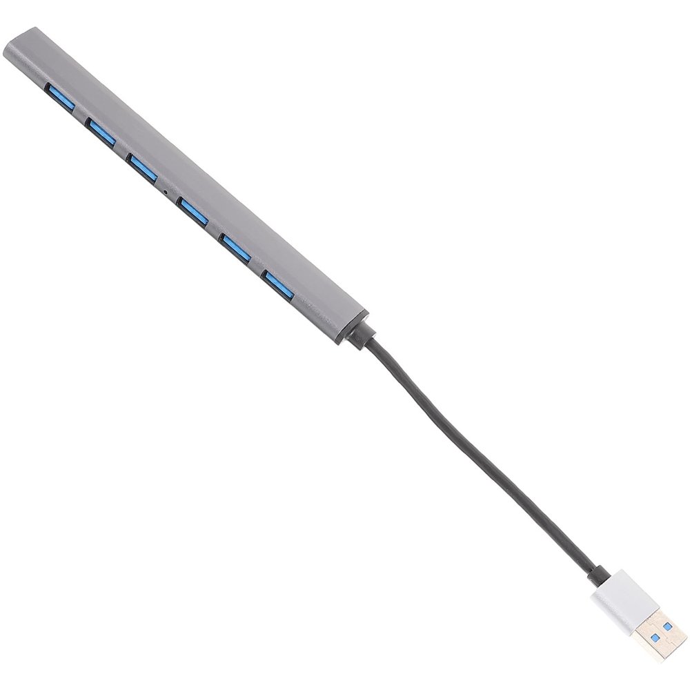BESPORTBLE USB 3.0 Hub 7-Port USB Expander Adapter for Laptop with Grey Design for Computer Peripherals and Accessories
