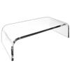 Acrylic Monitor Stand Clear Monitor Riser Desk Computer Stand Laptop/PC/Multimedia Monitor Stand for Home Office Printer TV Screen Keyboard Storage view 1