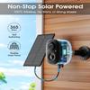 SANSCO Wireless Solar Security Wireless Camera, 4MP WiFi Camera Outdoor with Color Night Vision, PIR Human Detection, 2-Way Talk, Support 2.4GHz&5.8GHz, 2 Pack view 2