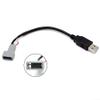 4 Pin Adapter Cable, USB Female To Male For Multimedia Car Radio With USB 2.0 Interface, For Hyundai For Kia,7.87 In, Black(USB) view 2