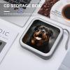 VstaDank Cool Rottweiler Dog Art CD Case Holder 40 Capacity Hard Plastic DVD Case Portable Zipper Disc Storage Organizer Large Storage EVA Protective Blu-ray Wallet for Home Games Disc view 4