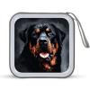 VstaDank Cool Rottweiler Dog Art CD Case Holder 40 Capacity Hard Plastic DVD Case Portable Zipper Disc Storage Organizer Large Storage EVA Protective Blu-ray Wallet for Home Games Disc view 1