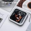 VstaDank Cool Rottweiler Dog Art CD Case Holder 40 Capacity Hard Plastic DVD Case Portable Zipper Disc Storage Organizer Large Storage EVA Protective Blu-ray Wallet for Home Games Disc view 4