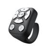 Multifunctional Ring-Shaped Mobile Phone Wireless Remote Control, 1pc Wireless Rechargeable Bluetooth-Compatible Page Turning Ring, Camera Shutter Short Video & Music. (Black) view 1