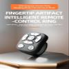Multifunctional Ring-Shaped Mobile Phone Wireless Remote Control, 1pc Wireless Rechargeable Bluetooth-Compatible Page Turning Ring, Camera Shutter Short Video & Music. (Black) view 2