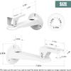 2-Be-Best Mini Projector Wall Mount Adjustable Rotation 360 Projecter Wall Mount Holder for CCTV/Camera/Projecters/Webcam with Load 11 lbs Length 7.8 inch White view 2